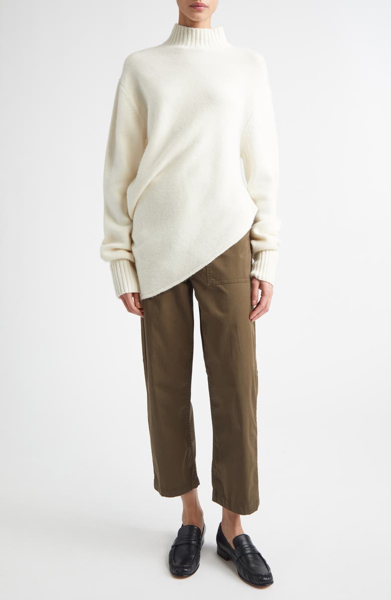 A.L.C. Naomi Asymmetric Mock Neck Sweater, Alternate, color, Ivory