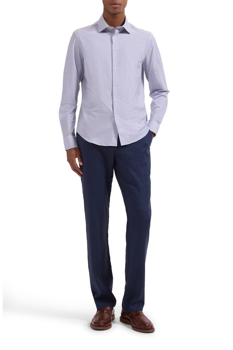 James OoohCotton® Geo Print Button-Up Shirt, Alternate, color, ORCHID
