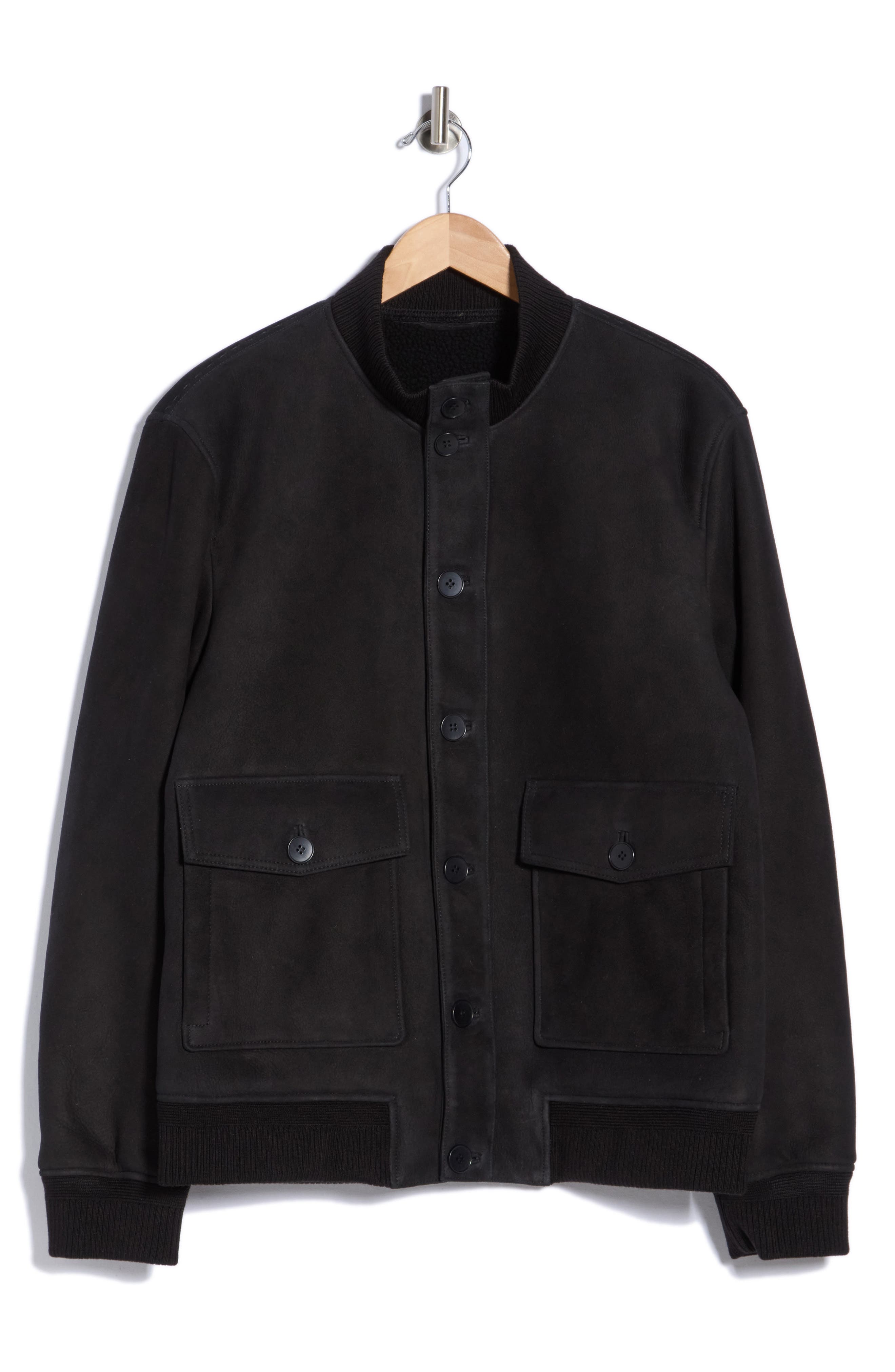 Genuine Shearling Lined Suede Jacket