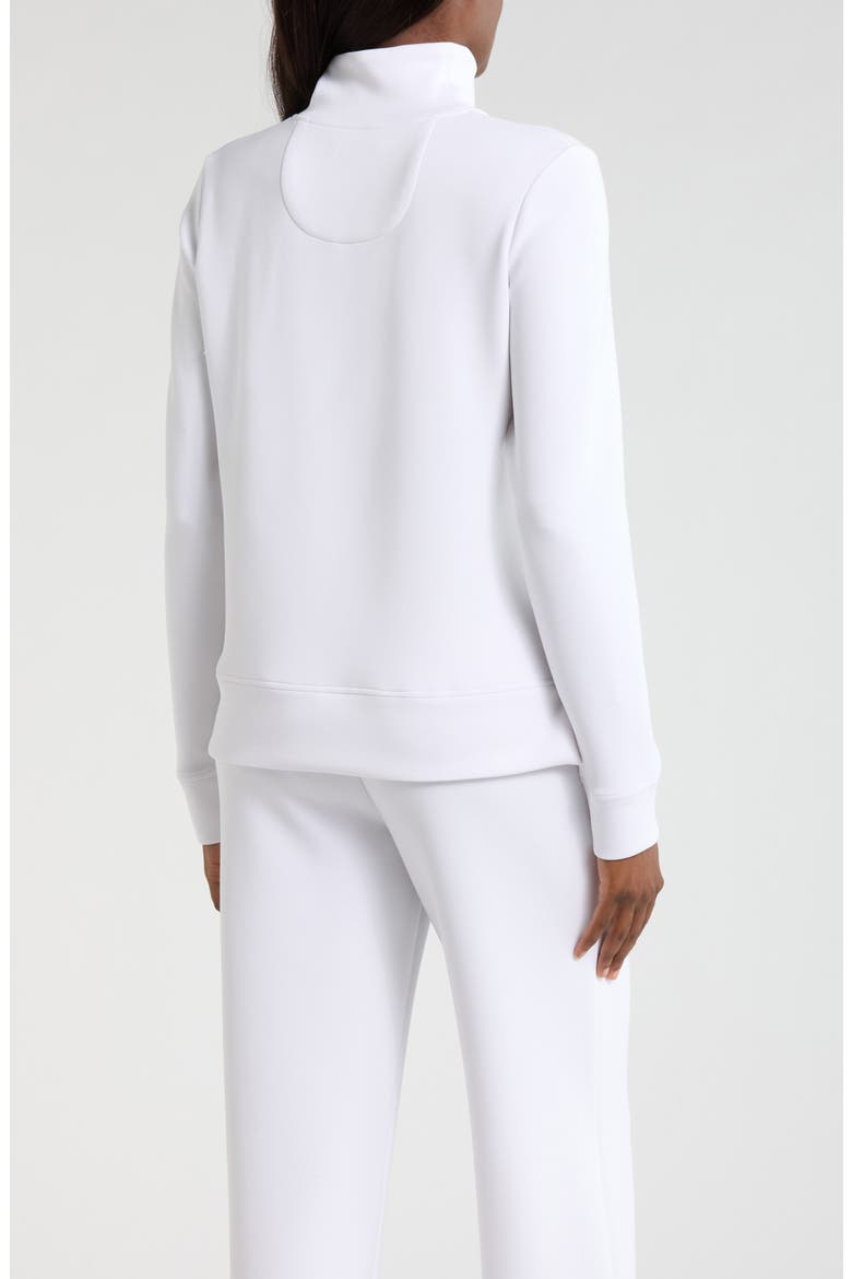 Dreamweave Recycled Polyester Blend Mock Neck Sweatshirt, Alternate, color, BRILLIANT WHITE