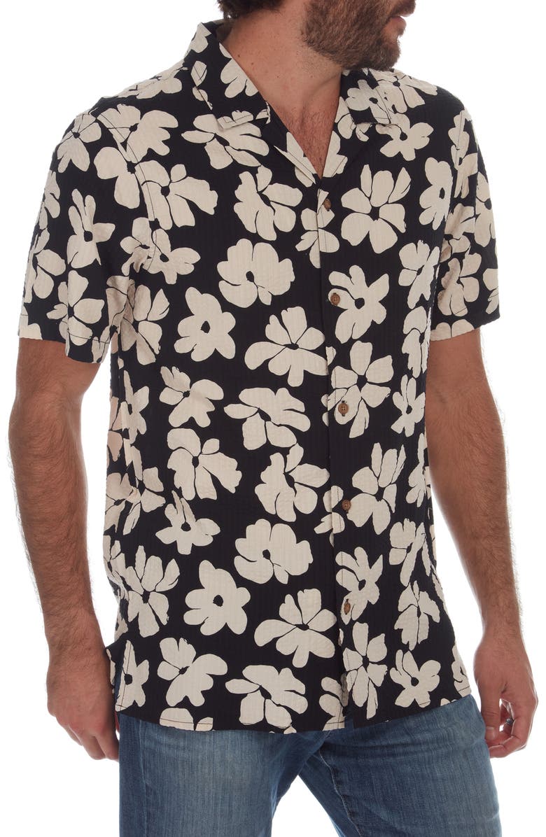 PX Floral Print Seersucker Camp Shirt, Alternate, color,