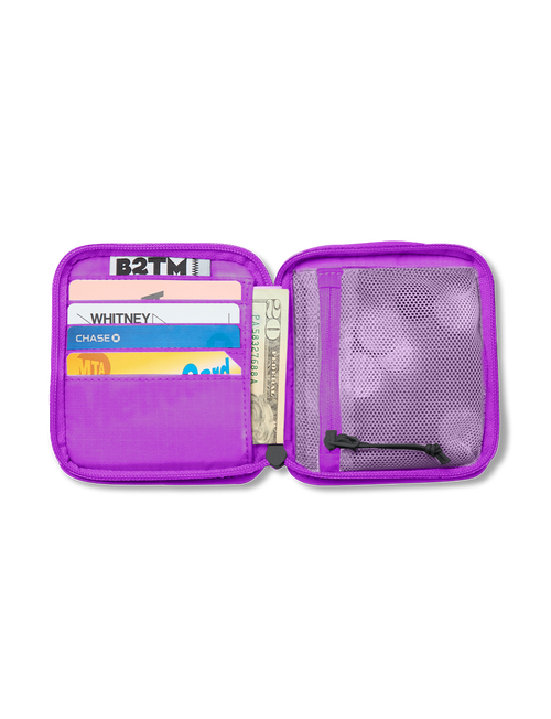 Baboon To The Moon Zip Wallet In Purple