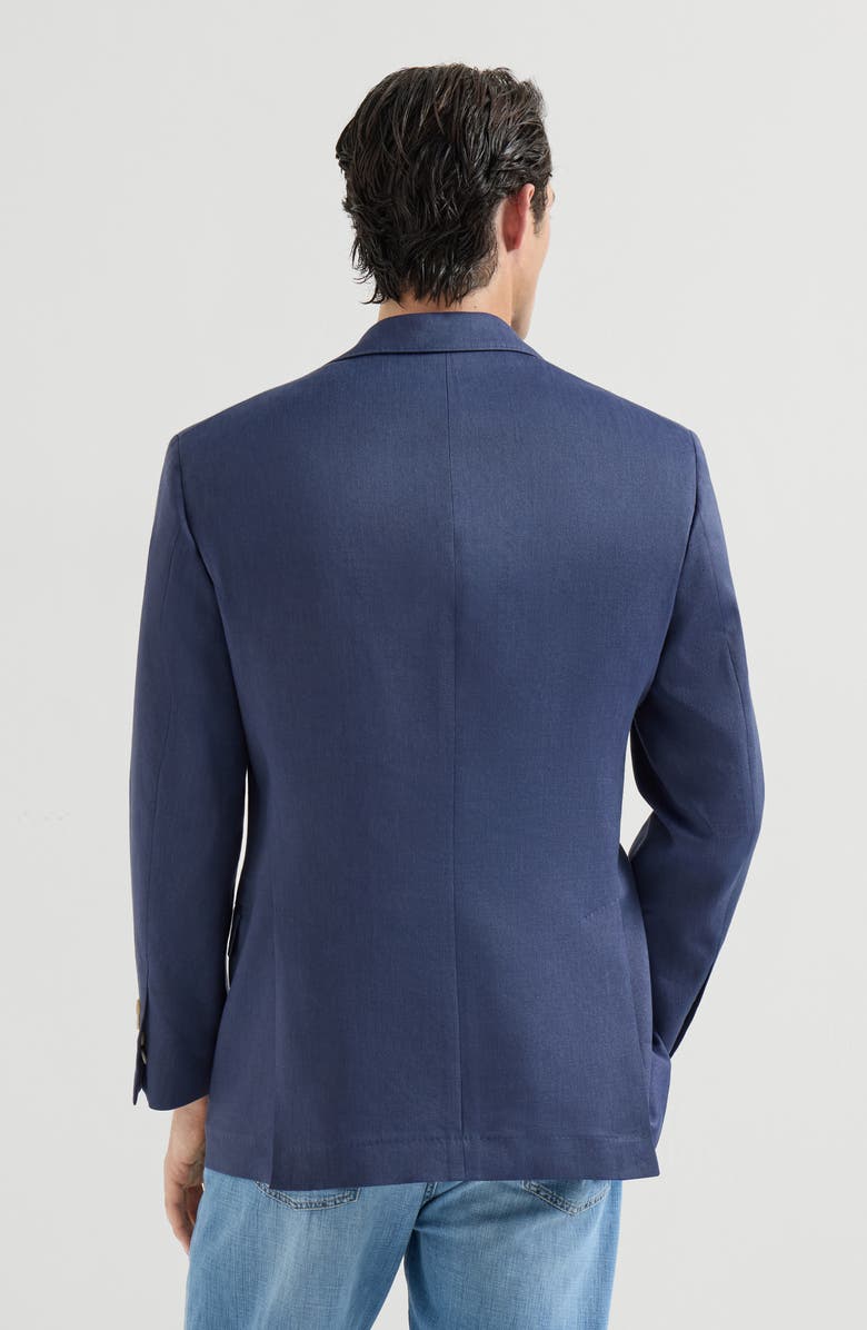 Brunello Cucinelli Blazer with peak lapel, Alternate, color, Denim