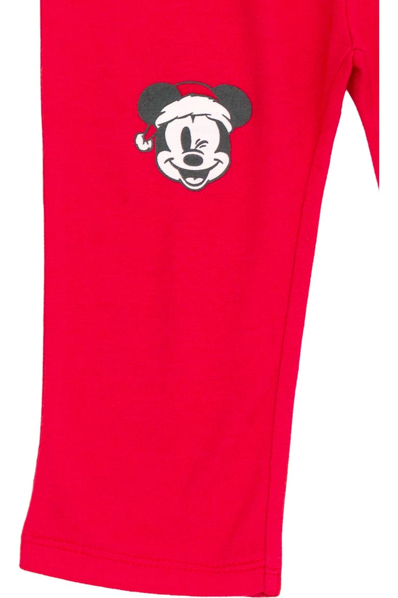 Mickey Mouse Holiday Bodysuit Pants and Hat Set, Alternate, color, Mickey Mouse Gray Red