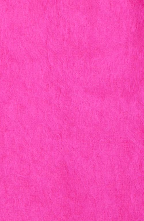 Acne Studios Viper Furry Alpaca Blend Fringe Scarf In Fuchsia Pink