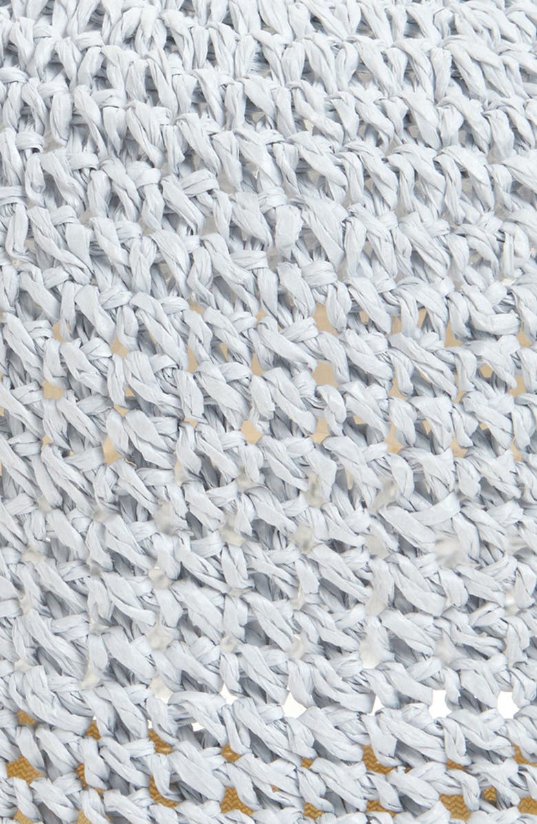 BP. Crochet Stitch Straw Bucket Hat, Alternate, color, Blue