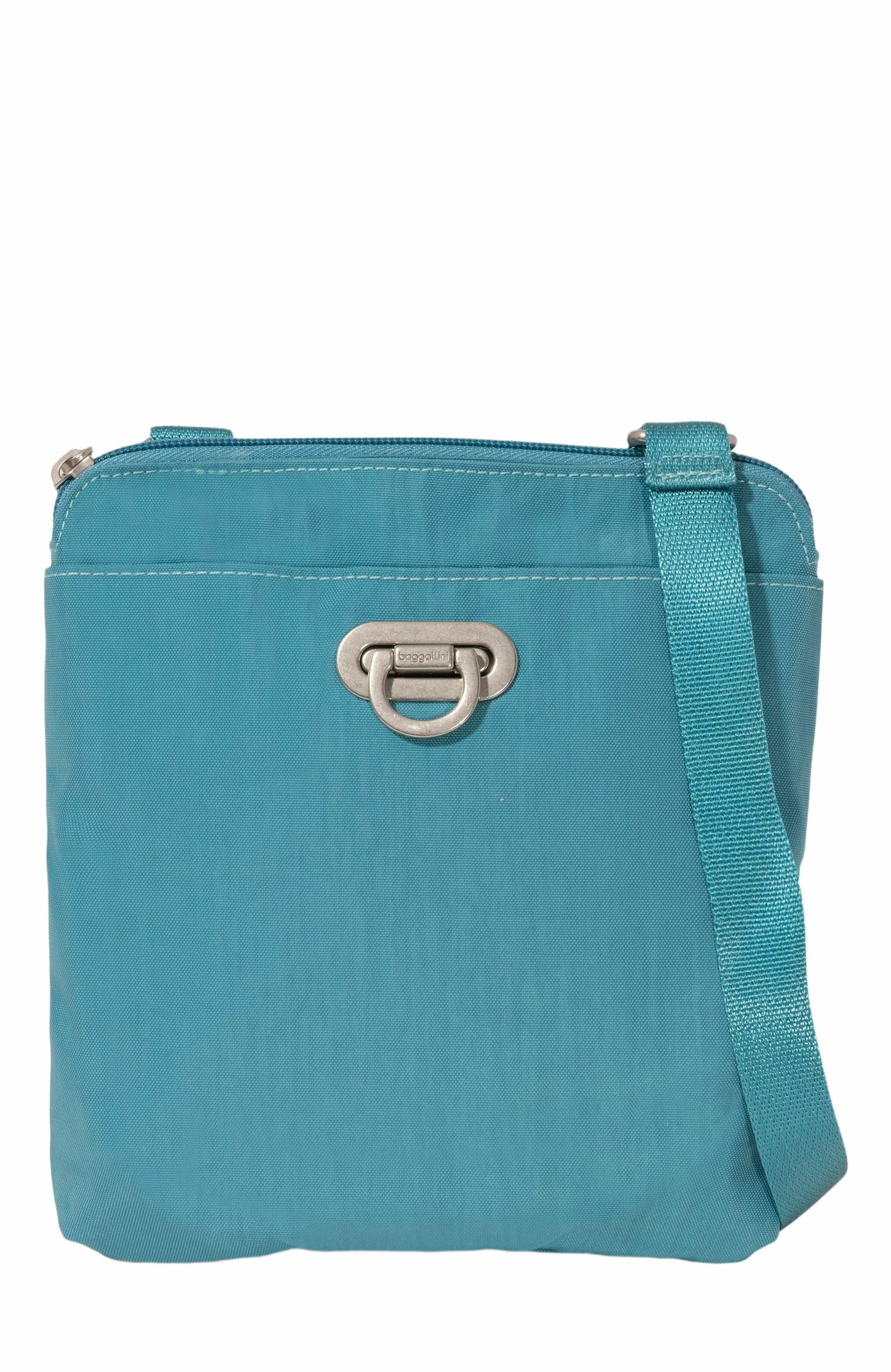 BAGGALLINI Coastal Flip Lock Mini Crossbody, Main, color, Seaside Blue