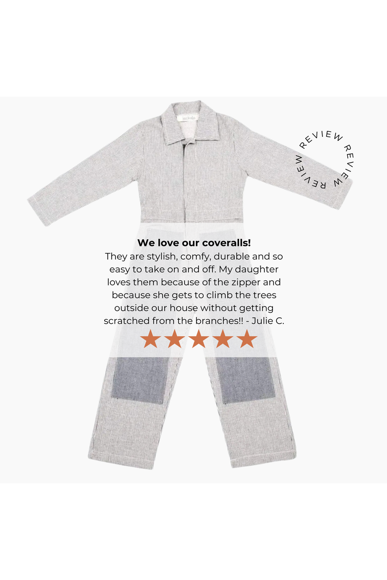 Kids' Organic Cotton Unisex Mac Jumpsuit, Alternate, color, Engineer's Stripe