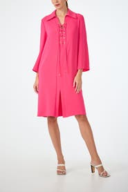 Trina Turk Janeiro Lace Up Collared Dress