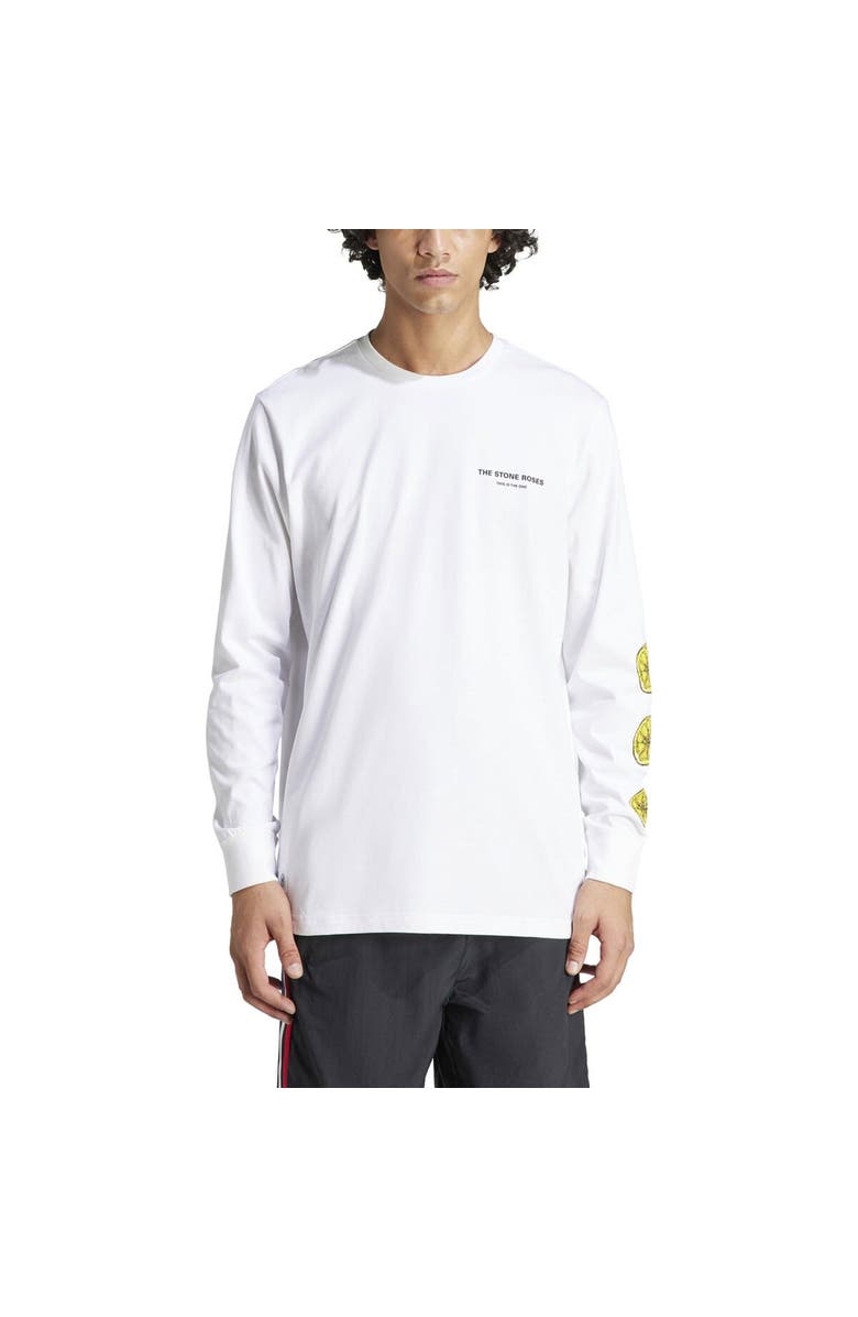 adidas Originals Men's adidas Originals White Manchester United x Stone Roses 2023/24 Long Sleeve T-Shirt, Alternate, color, 