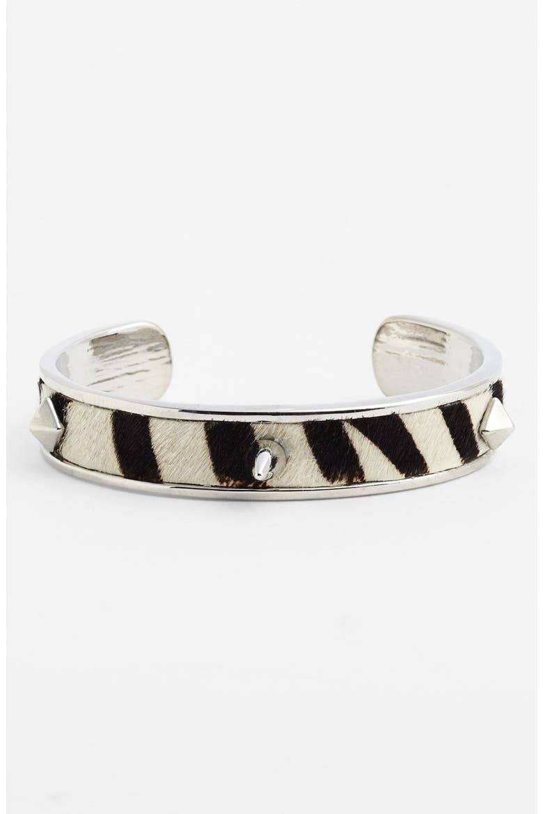 Studded Cuff, Main, color, ZEBRA SILVER