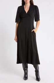 MAX STUDIO Scalloped Midi Dress