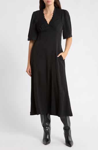Scalloped Midi Dress