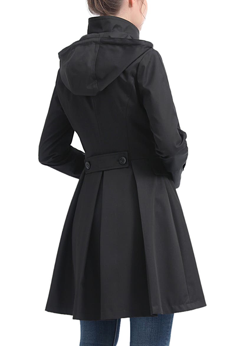 Women's Adele Hooded Trench Coat, Alternate, color, Black