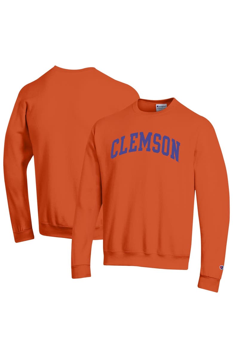 Champion Men's Champion Orange Clemson Tigers Basic Arch Fleece Pullover Sweatshirt, Alternate, color, Orange