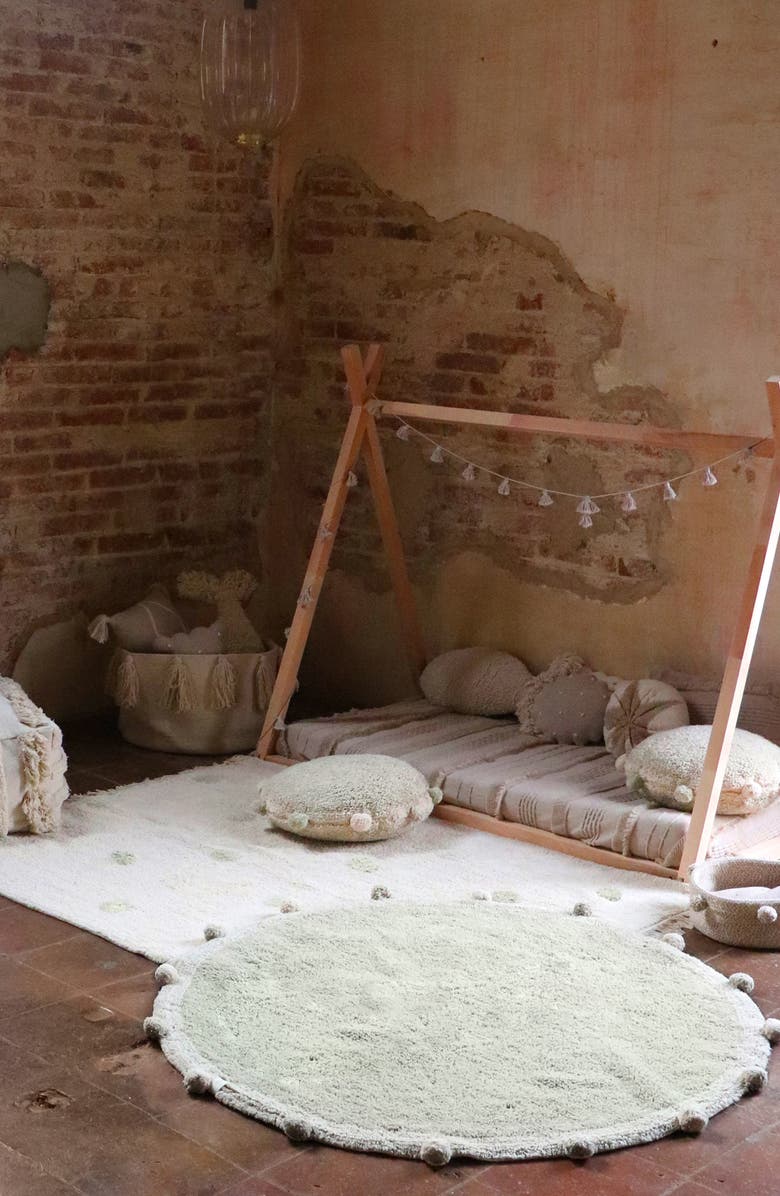 Lorena Canals Bubbly Washable Cotton Area Rug, Alternate, color, Olive Natural