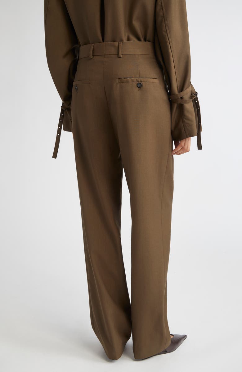 TOTEME Pleated Wool Trousers, Alternate, color,
