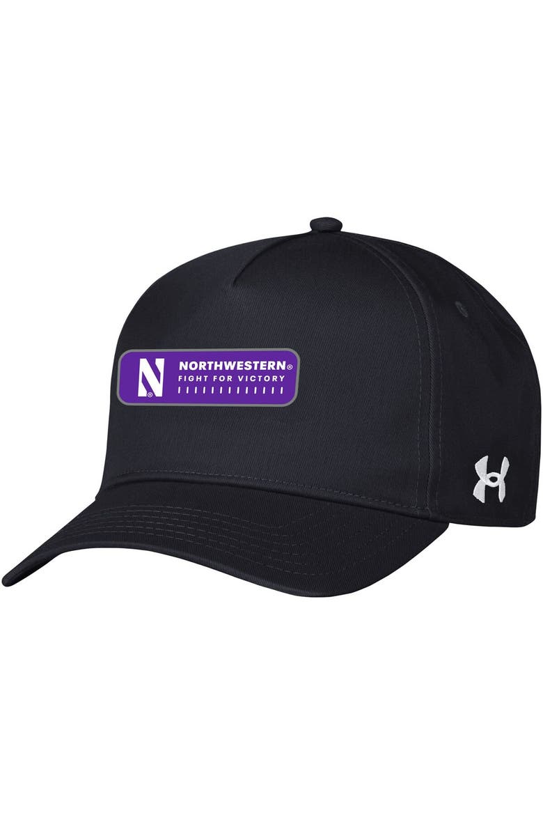 Men's Under Armour  Black Northwestern Wildcats 2023 Sideline Adjustable Hat, Main, color, Black