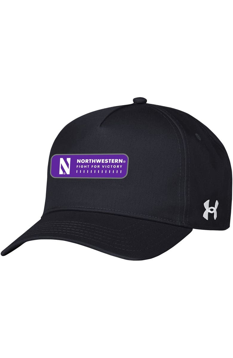 Under Armour Men's Under Armour Black Northwestern Wildcats 2023 Sideline Adjustable Hat, Main, color, Black