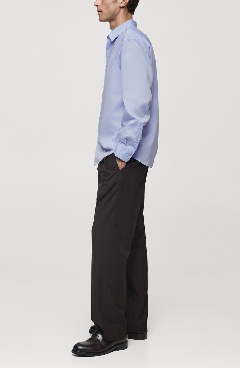 MANGO Cotton Poplin Button-Up Shirt, Alternate, color, 