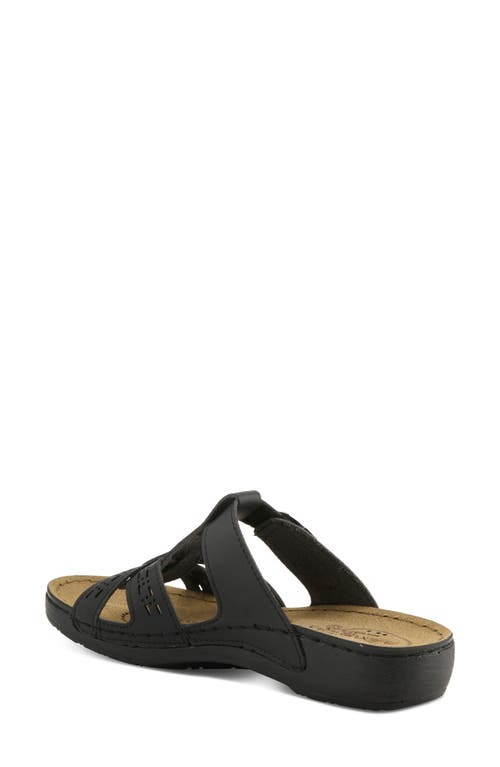 Flexus By Spring Step Slide Sandal In Black