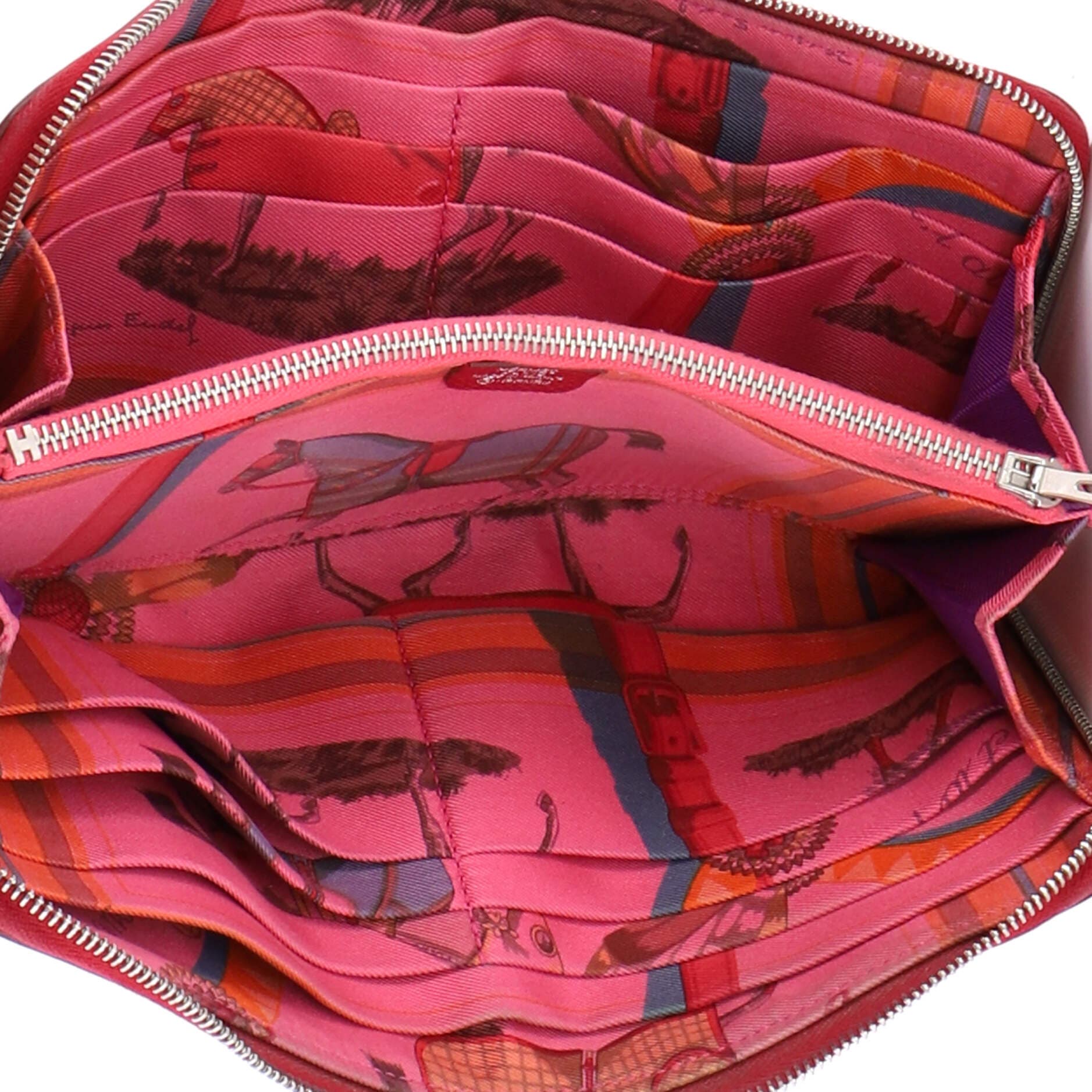 Azap Zip Around Wallet Silk'in Epsom Long, Alternate, color, Red