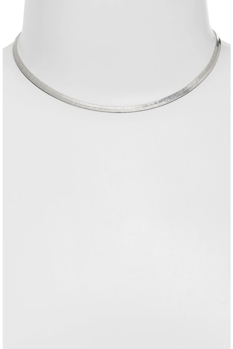 Glamour Snake Chain Necklace, Alternate, color, SILVER