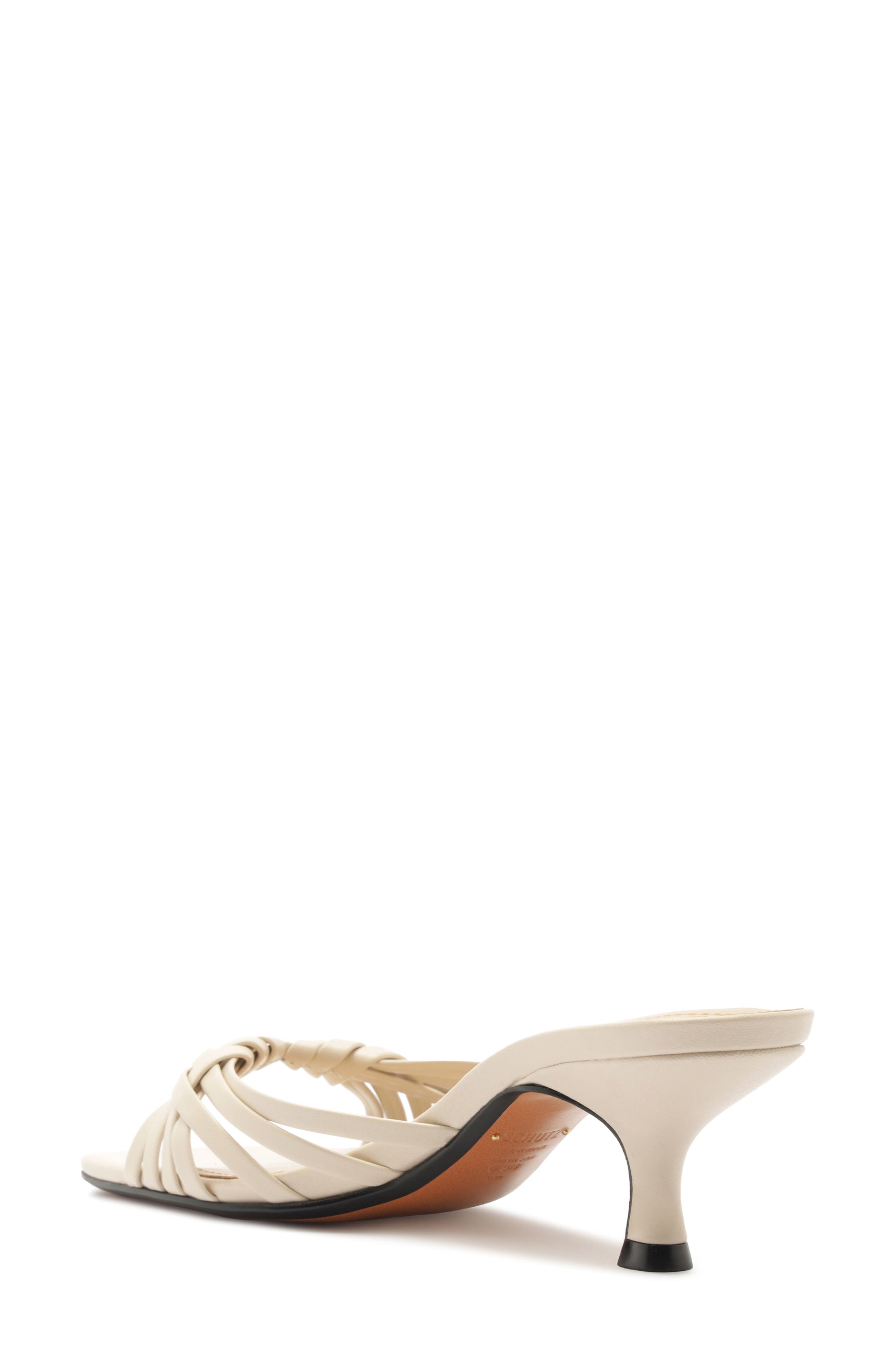 Schutz Tara Interlaced Slide Sandal, Alternate, color, Sugar White
