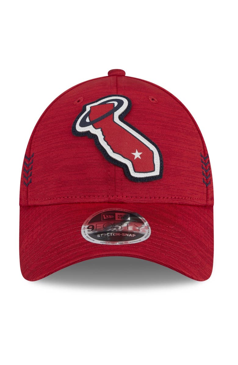 New Era Men's New Era Red Los Angeles Angels 2024 Clubhouse 9FORTY Adjustable Hat, Alternate, color, Red