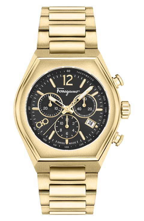 Tonneau Chronograph Bracelet Watch, 42mm