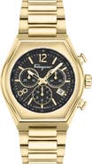 FERRAGAMO Tonneau Chronograph Bracelet Watch, 42mm