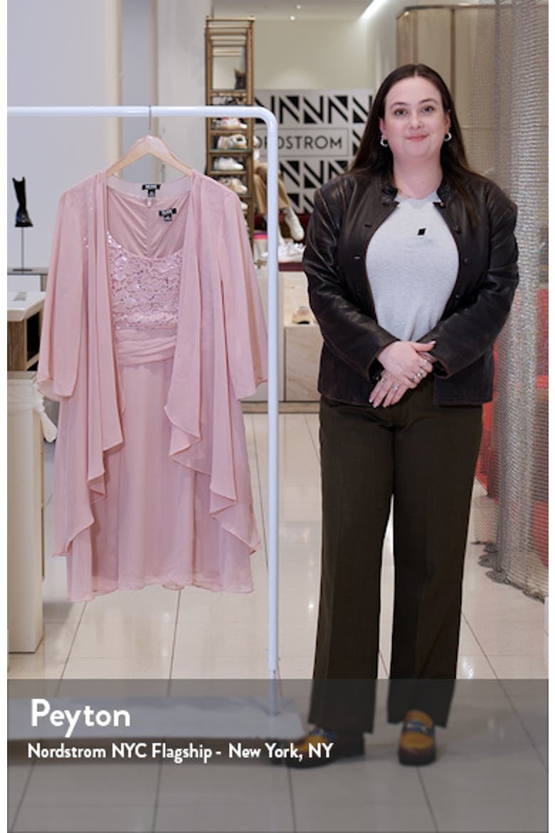 Tie Waist Detail Elongated Jacket Short Empire Waist Dress video