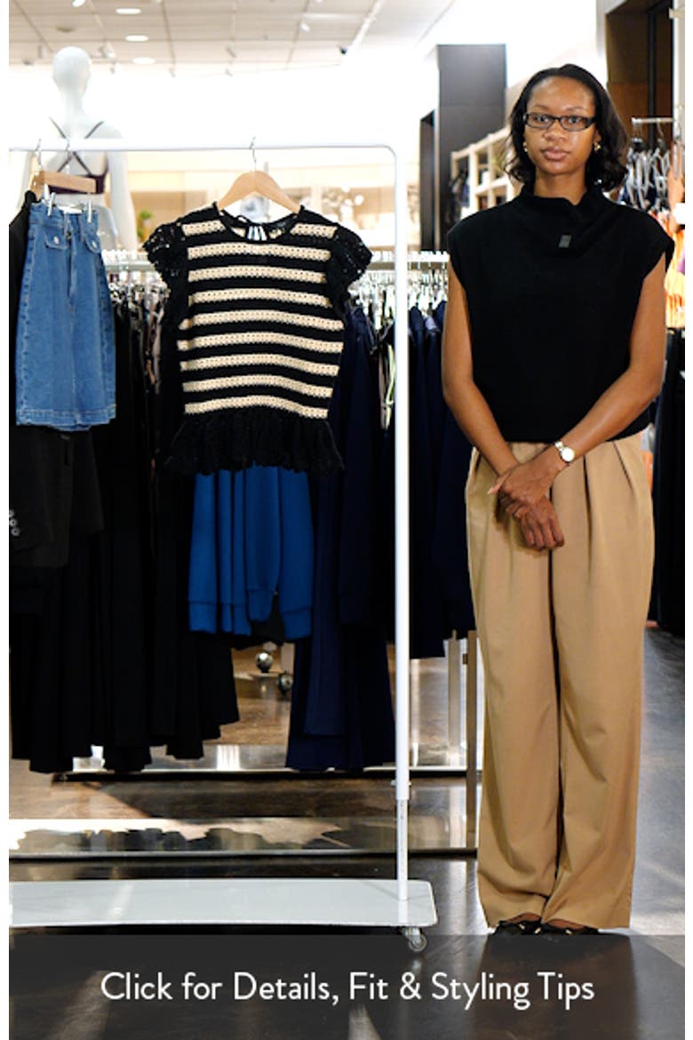 Coen Ruffle Sleeve Peplum Sweater video