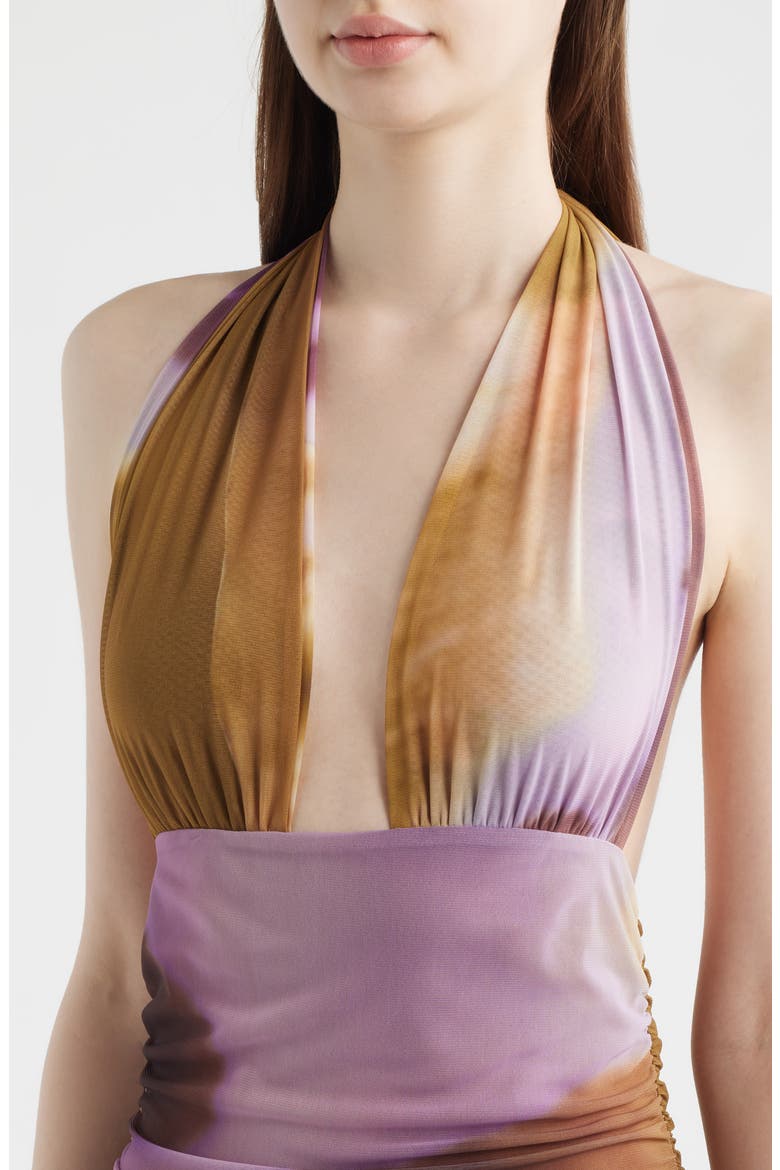 Solita Mesh Halter Minidress, Alternate, color, CANELA