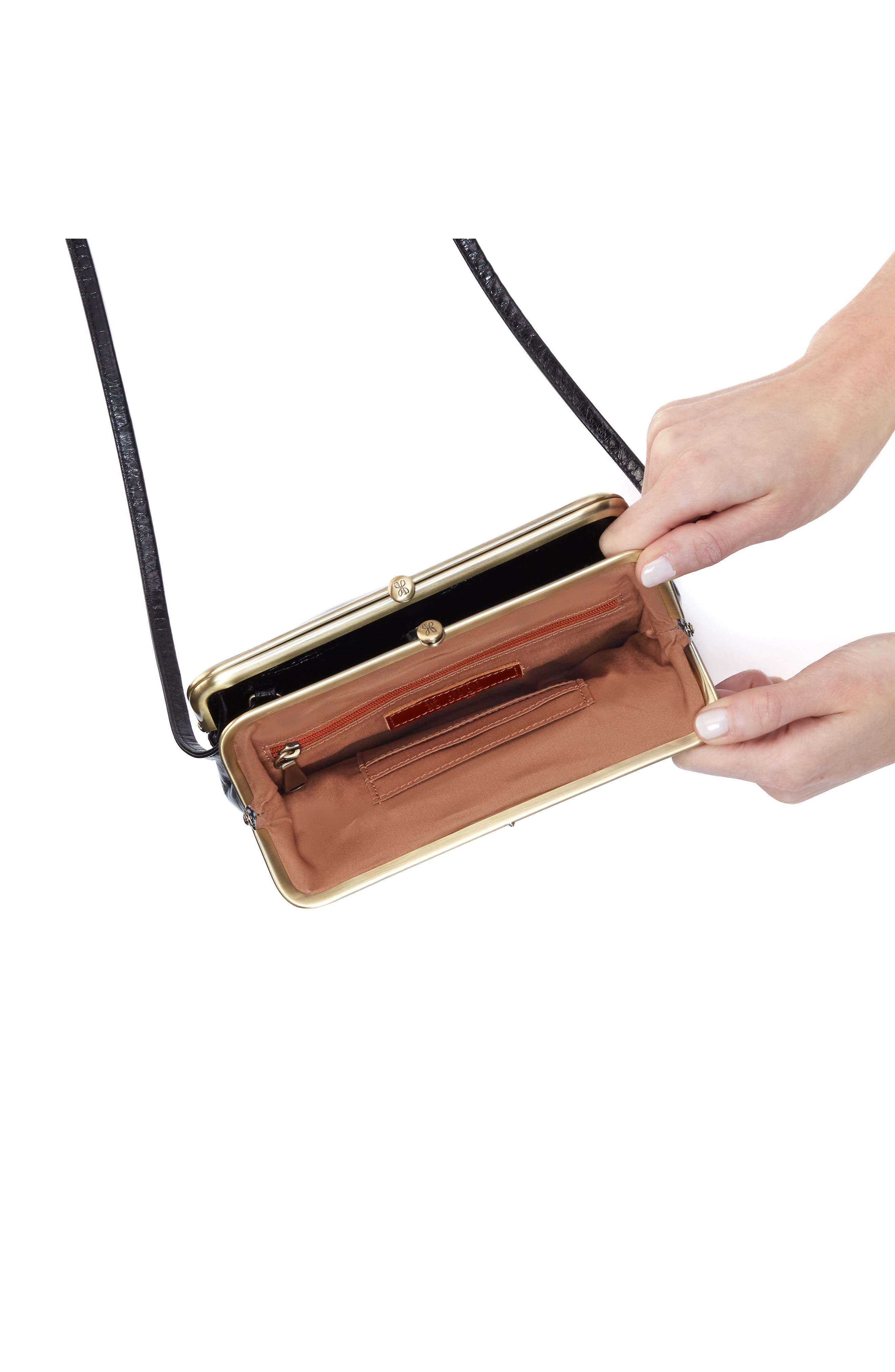 HOBO Lauren Leather Frame Crossbody Bag, Alternate, color, 