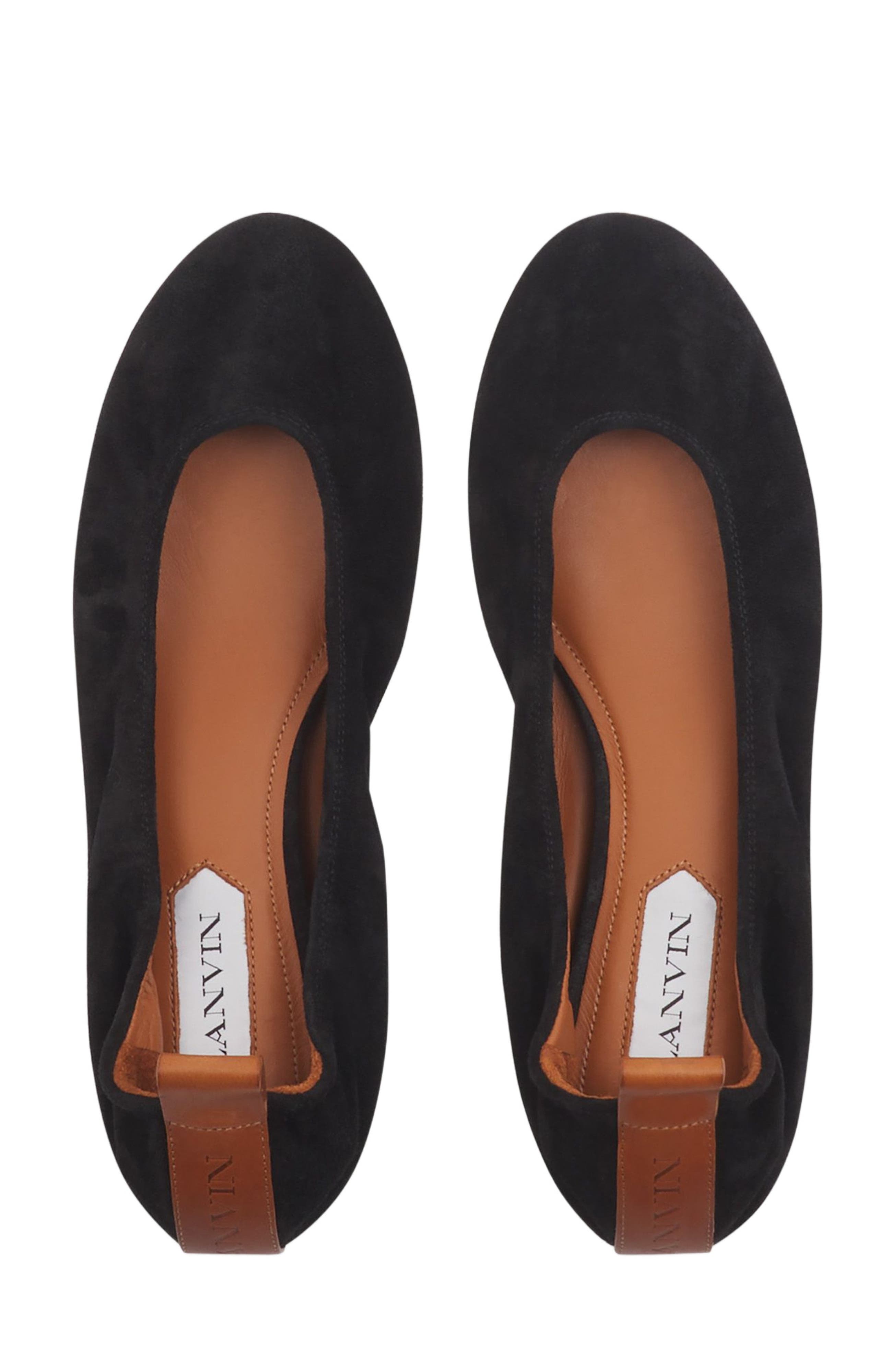 Lanvin THE SUEDE BALLERINA FLAT, Alternate, color, 
