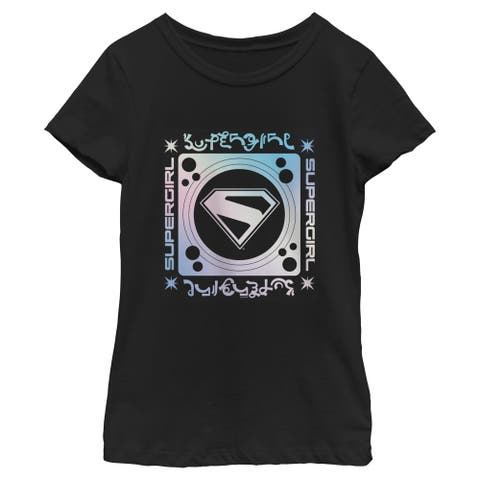 Girl's Supergirl Kryptonian Logo  Graphic T-Shirt