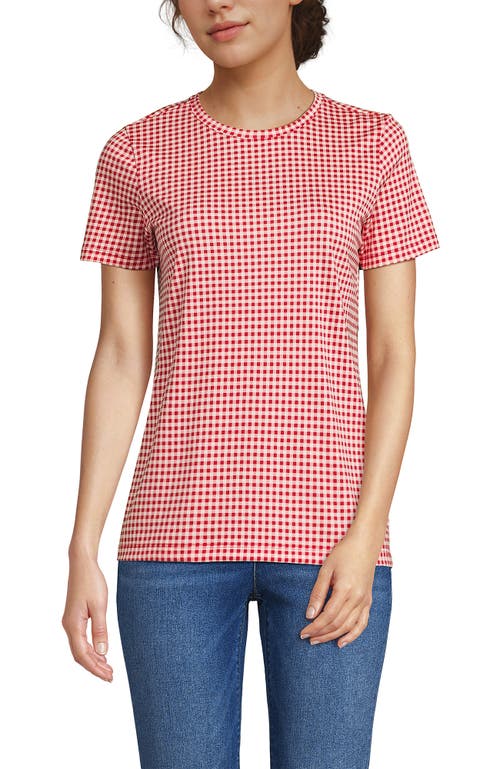 Lands' End Relaxed Supima Cotton Crew Neck T-shirt In Red