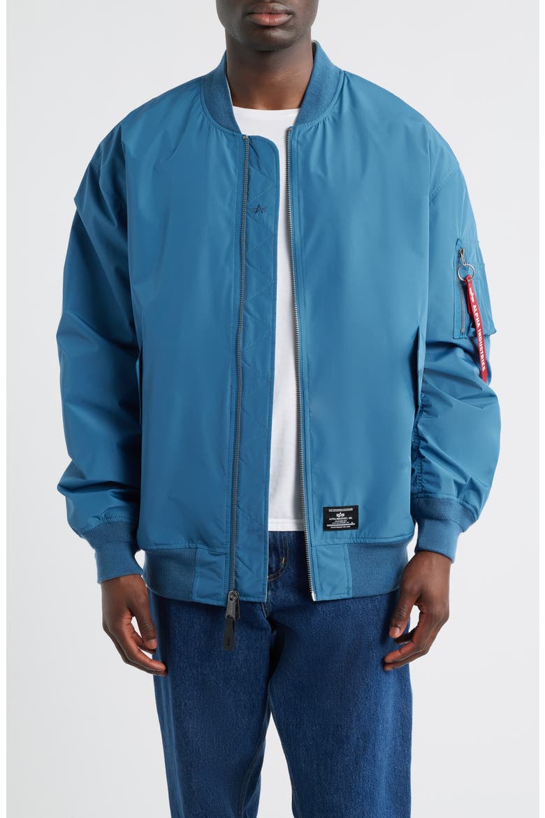 L-2B Oversize Flight Jacket, Main, color, DENIM BLUE