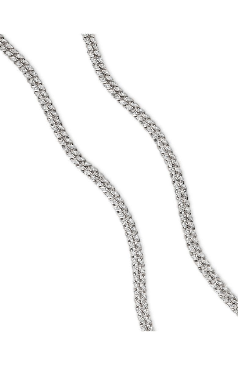 David Yurman Men's Pavé Diamond Curb Chain Necklace, Alternate, color, Sterling Silver/ Diamond