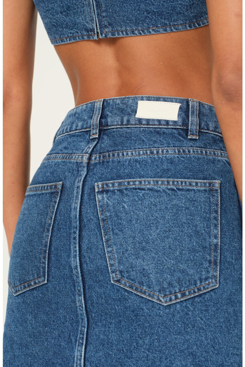 Lexie High Waist Denim Skirt, Alternate, color, NORTH BEACH