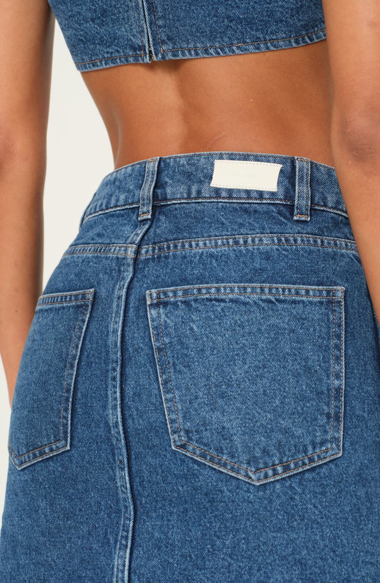 DL1961 Lexie High Waist Denim Skirt, Alternate, color, North Beach