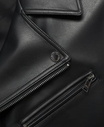 Faux Leather Moto Jacket
