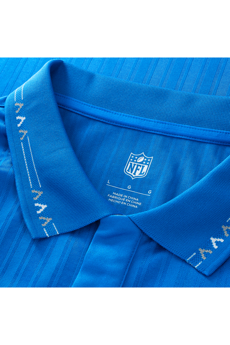 Youth Fanatics Blue Detroit Lions Football x Football Collared Fan Top, Alternate, color, Blue