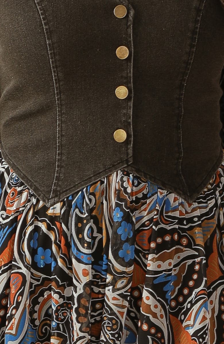 FLYING TOMATO Print Long Sleeve Dress, Alternate, color, Black