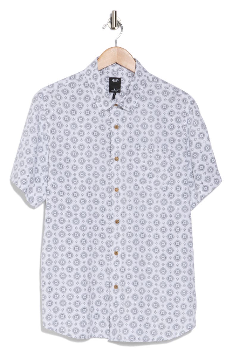 Union Venice Relaxed Fit Short Sleeve Button-Up Shirt, Alternate, color, London