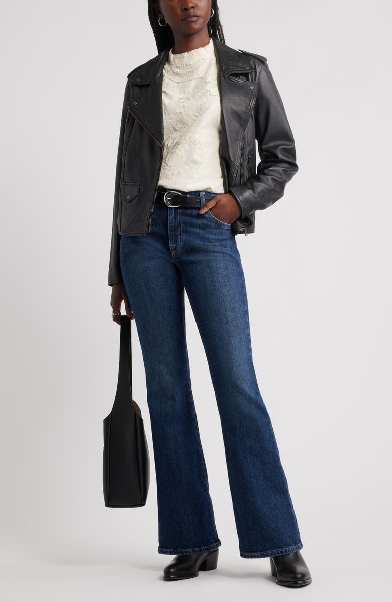 Treasure & Bond Stretch Denim Flare Leg Jeans, Alternate, color, Dark Wash