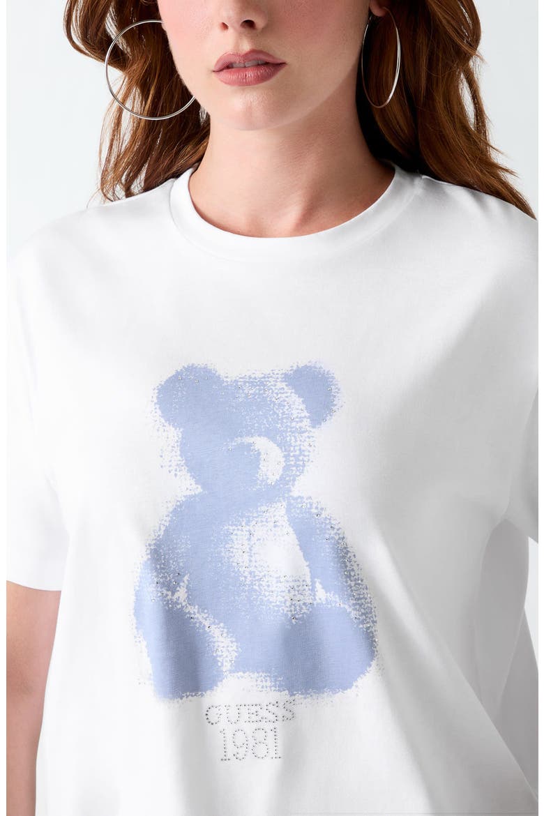 Bear Graphic Tee, Alternate, color, WHITE MULTI