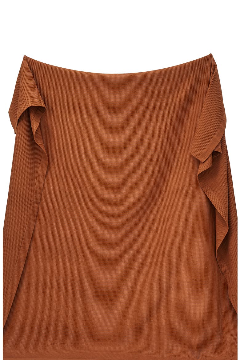 Soft Cotton All-Season Waffle Weave Throw Blanket, Alternate, color, TERRACOTTA