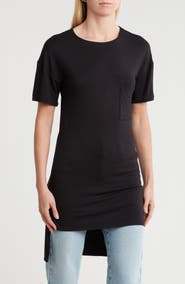 GO COUTURE Short Sleeve High-Low Tunic Top